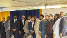 Group photo during KEYS Healing Community Village groundbreaking on May 4, 2022